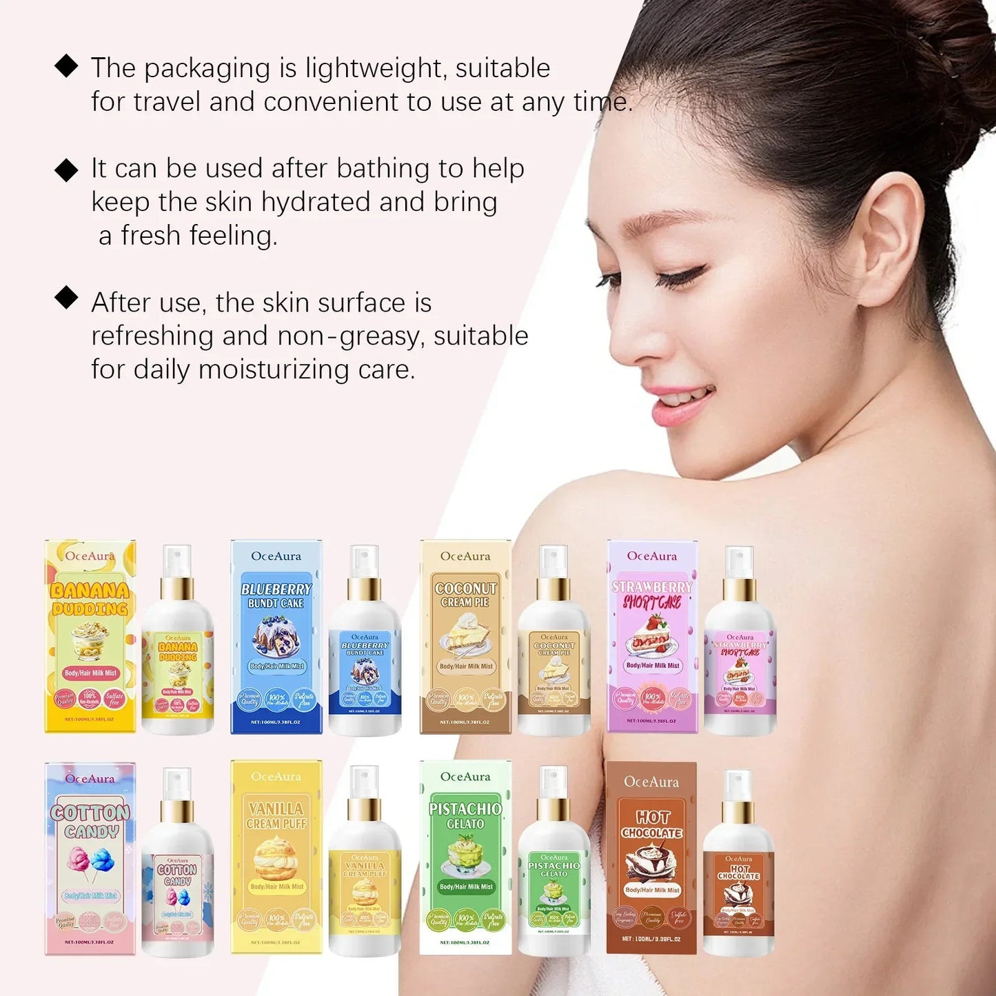 OceAura Strawberry Body & Hair Moisturizing Spray 100ml
