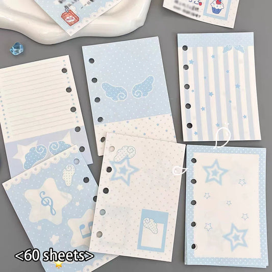 M5 Blue Dream Star Replacement Core Paper Weekly Monthly Plan Cartoon Peaceful Pleasures Health and Wellness