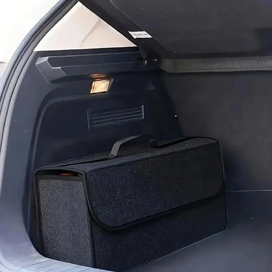 Foldable Felt Car Trunk Organizer | Large Storage Box Dark Gray Trunk Storage Organizer Peaceful Pleasures Health and Wellness