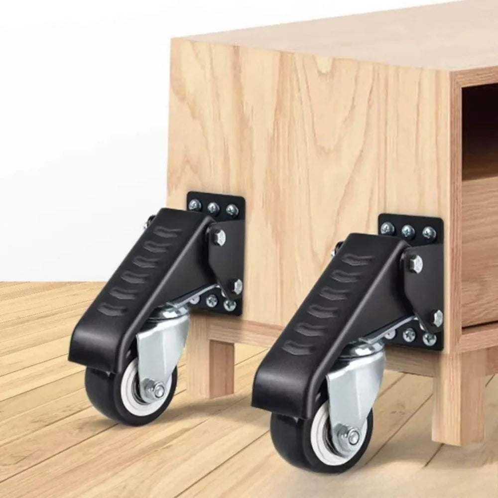 165 lbs Retractable Workbench Caster Wheel | 2.5" 360° Swivel