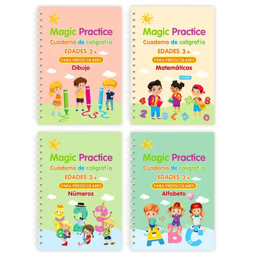 Wiping Spanish Magic Copybook Pen Preschools Kids Calligraphy Peaceful Pleasures Health and Wellness