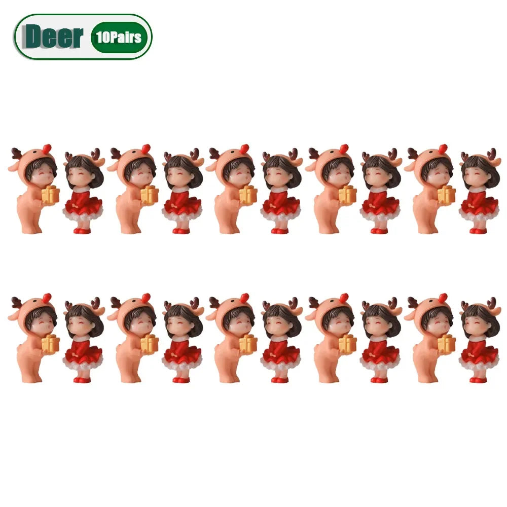 Mini Christmas Couple Dolls | Desktop Ornaments 1–20 Pairs