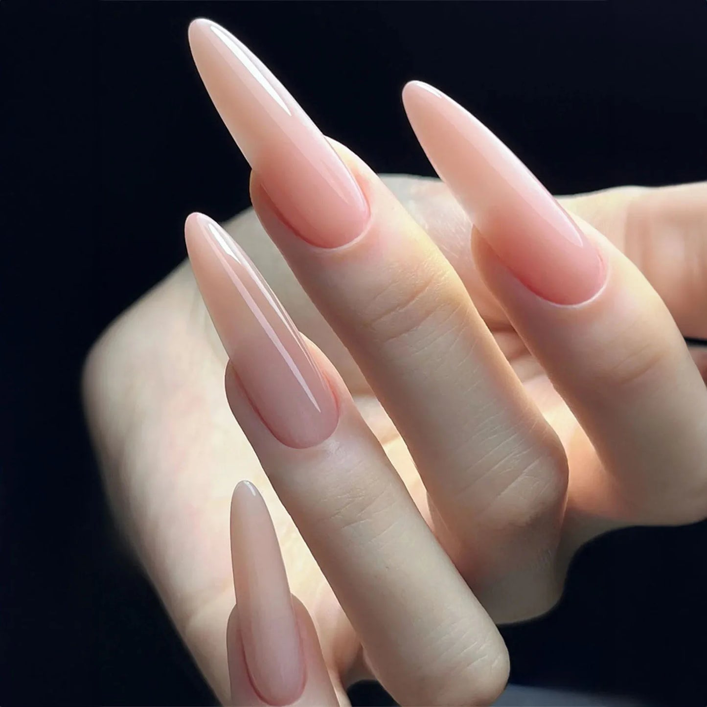 24pcs Long Pointed Red Press On Nails | Full Cover Stiletto Tips