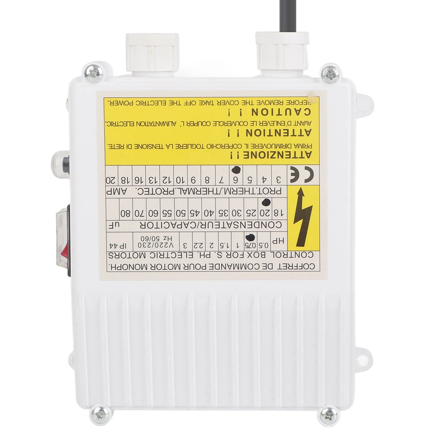 Pump Control Box Bulit Thermal Protection Circuit Breaker Controller