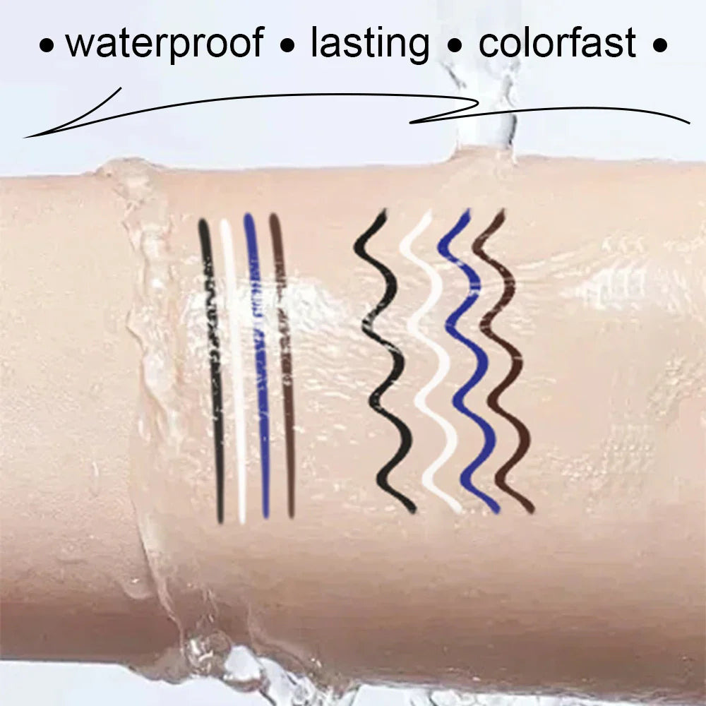 DUNUF 4-Pc Waterproof Eyeliner Pencil Set – Smudge-Proof
