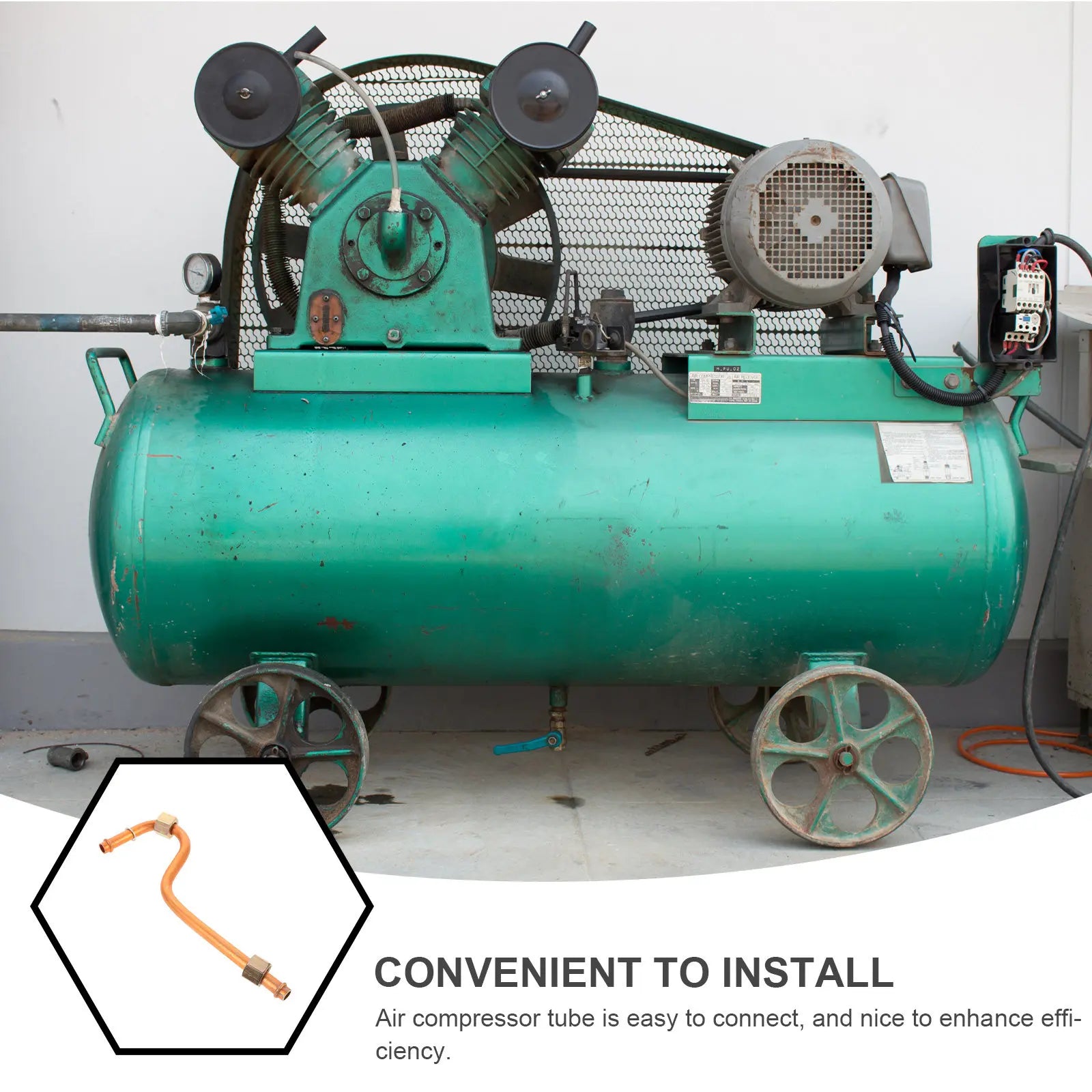 Air Compressor Intake Aluminum Tube Sturdy Replacement Tube Quick Simple Installation for Workshop Air Compressor Parts Peaceful Pleasures Health and Wellness