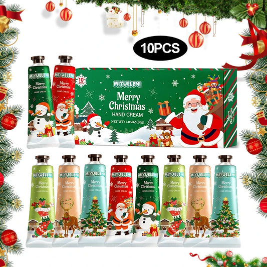 10-Piece Christmas Hand Cream Gift Set – All Skin Types Hand Cream Gift Set Oasis Select green 300g