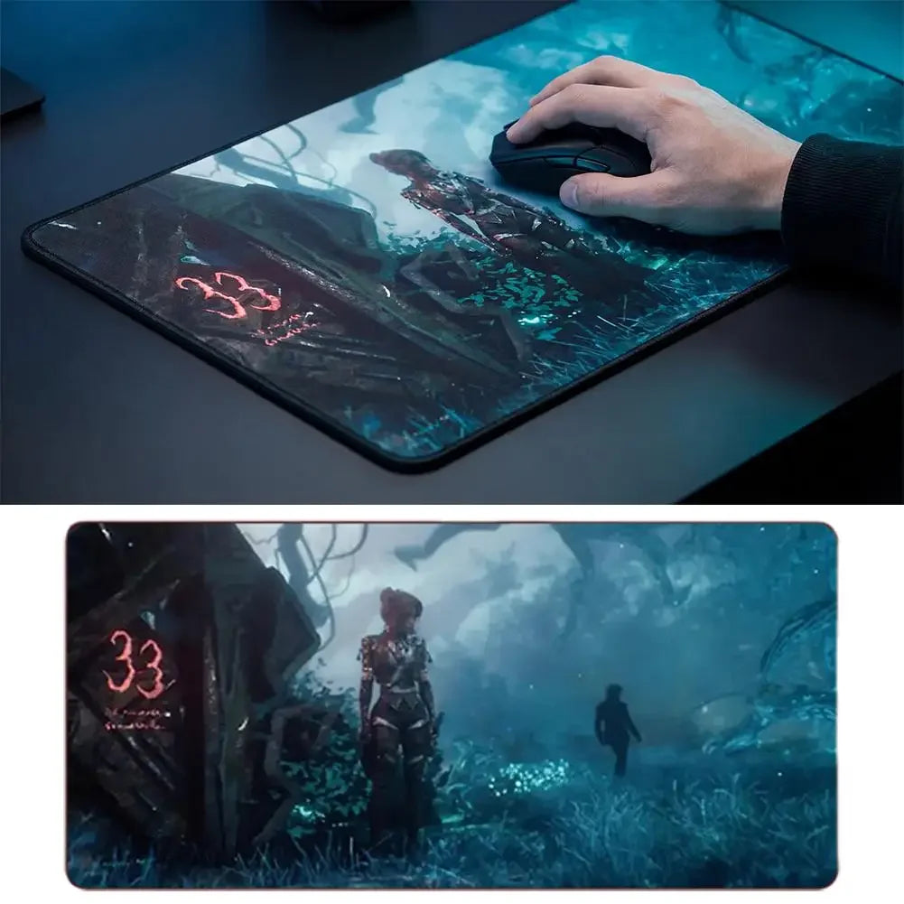 Hot Game Clair Obscur Expedition 33 gamer Keyboard Mouse Mat 30*80/30*60cm Large Gamer Mousepad PC Desk Mat Gaming Accessories Peaceful Pleasures Health and Wellness