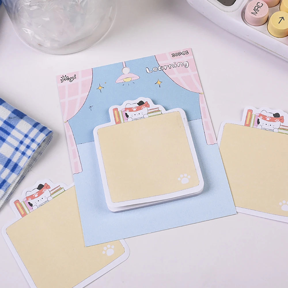 Cat Cartoon Cute Convenience Sticker Meow Star Beauty Adhesive Daily