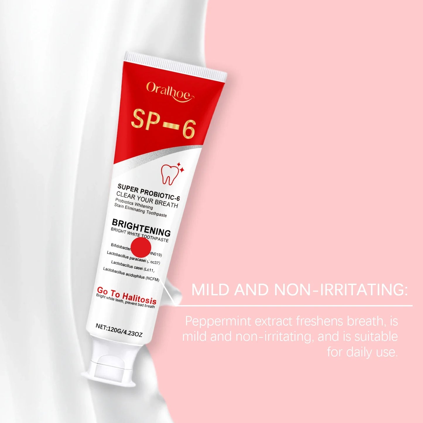 Oralhoe SP6 Probiotic Whitening Toothpaste 120g | Stain Remover