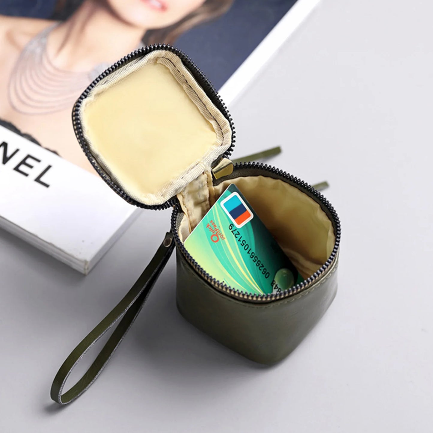 Ladies Elegant PU Coin Purse Compact Size Fashionable Style Mini Purse Suitable for Shopping Traveling Birthday Gifts Peaceful Pleasures Health and Wellness