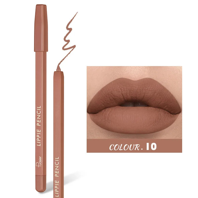 Velvet Matte Lip Liner – 12 Shades, Waterproof & Long Lasting