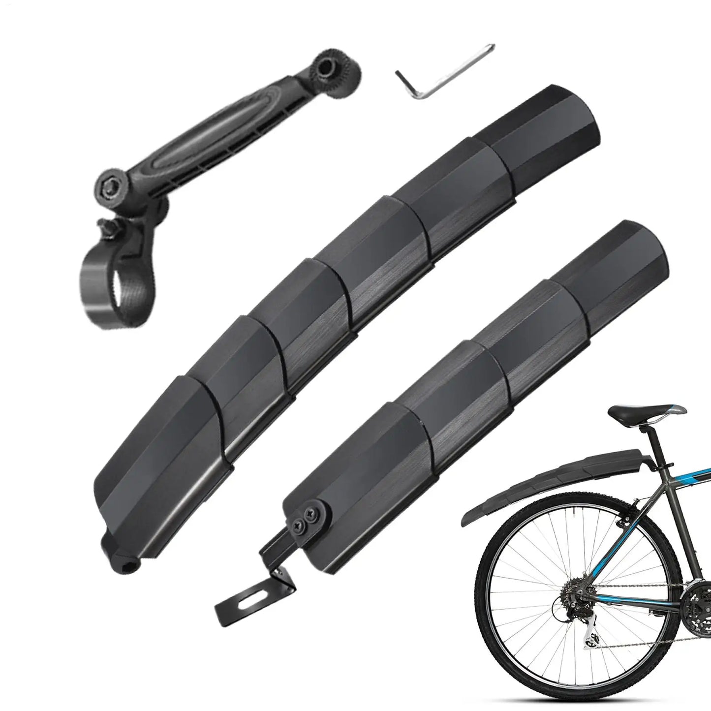 Quick Release Extendable Bicycle Mudguard Front Rear Bike Fenders For Mountain Road Bike Urban Commuting Travel Peaceful Pleasures Health and Wellness