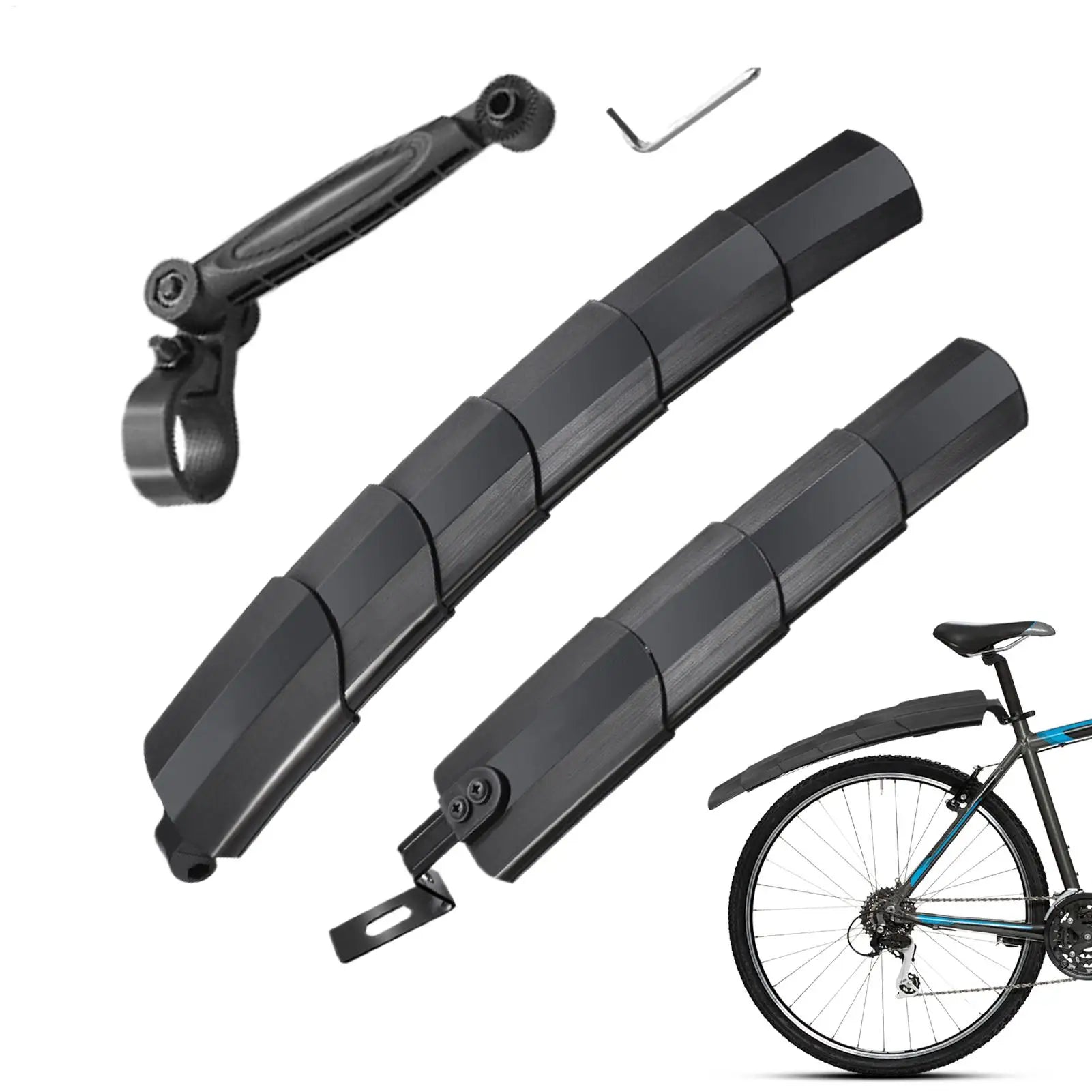 Quick Release Extendable Bicycle Mudguard Front Rear Bike Fenders For Mountain Road Bike Urban Commuting Travel Peaceful Pleasures Health and Wellness