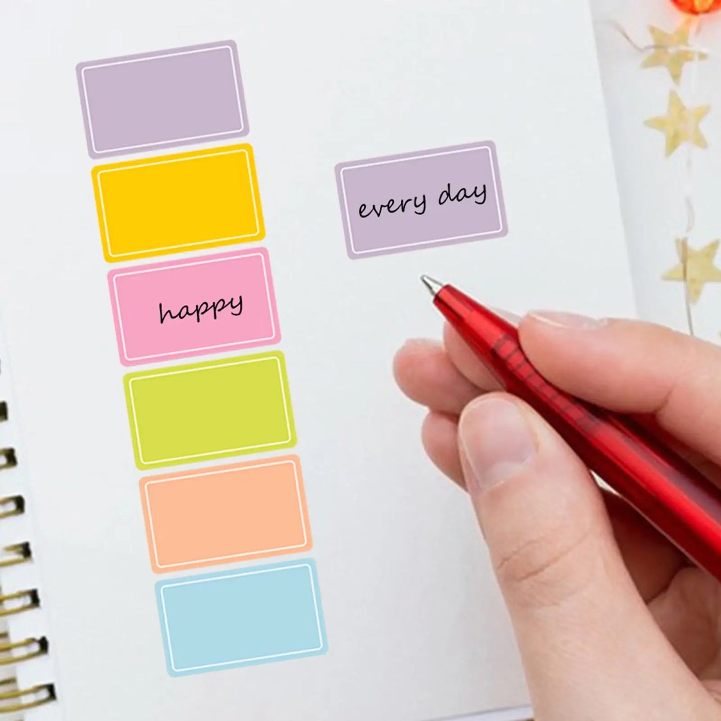 500Pcs Colored Label Stickers – Waterproof & Self-Adhesive