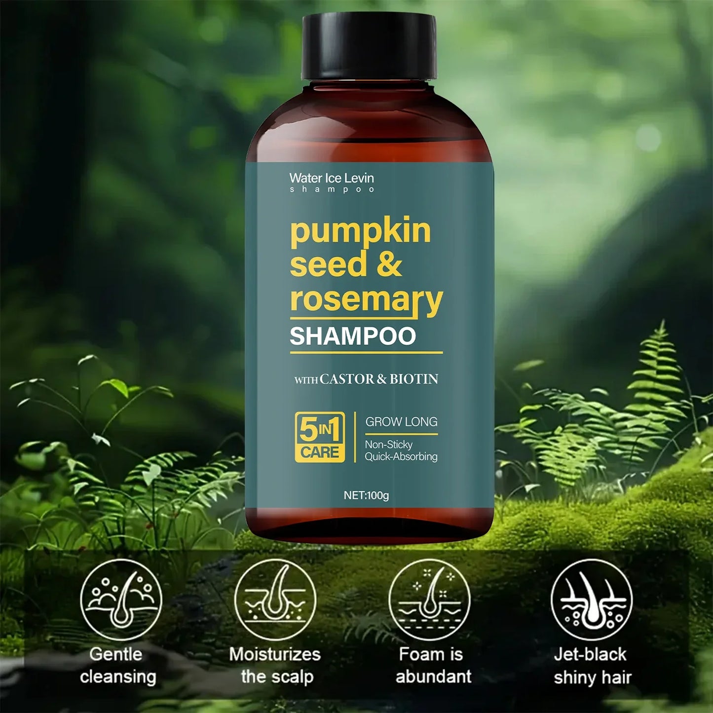 Pumpkin Seed & Rosemary Hair Growth Shampoo | Biotin & Castor Oil