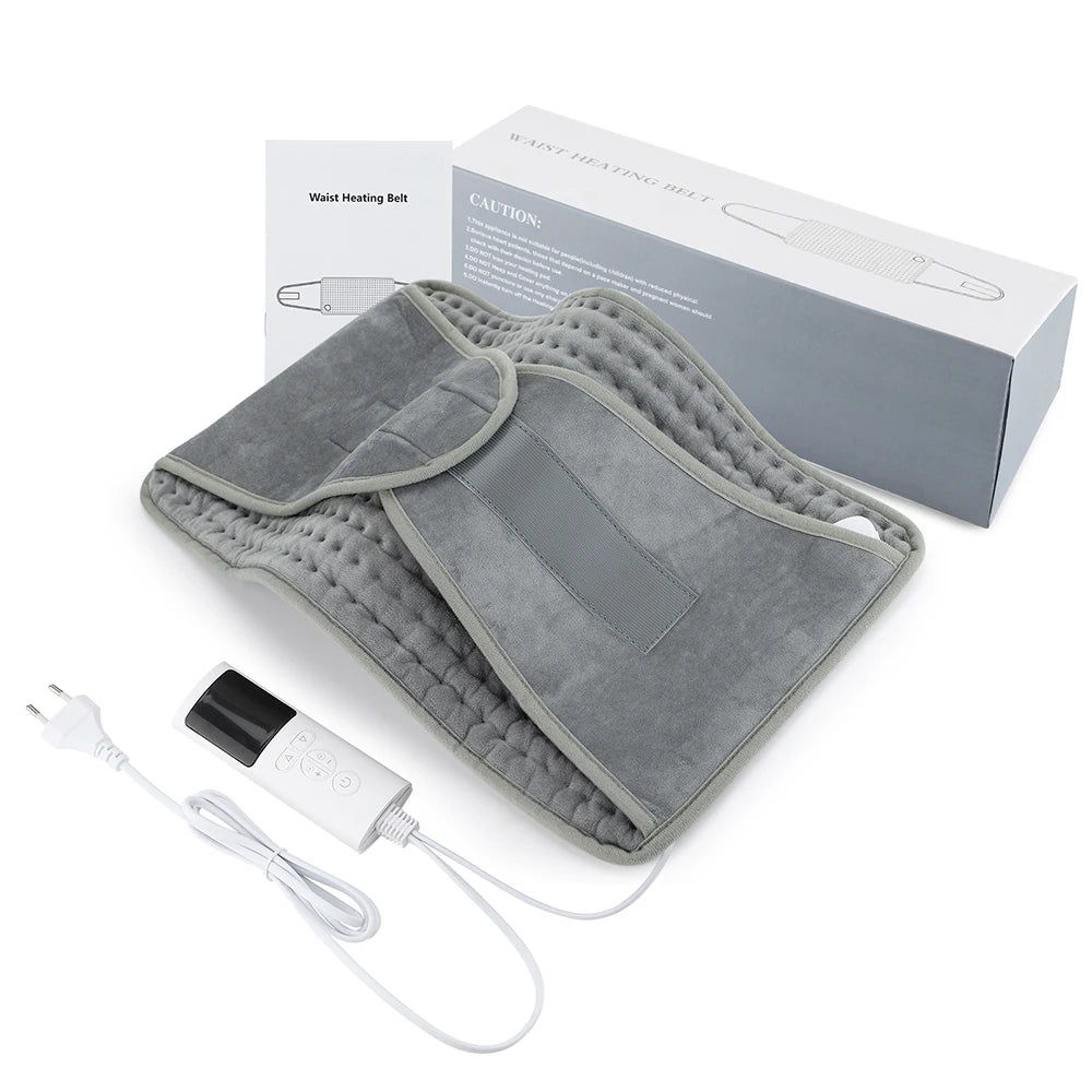 Back Heating Support Belt Heated Waist Brace With Adjustable Temperature Warm Back Belt Abdomen Warmer Lumbar Support Pad Peaceful Pleasures Health and Wellness EU Plug(220-240V)