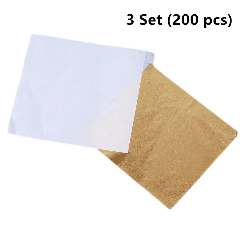 100/300 Sheets Imitation 24K Gold Foil Leaf for Crafts & Cake Decor