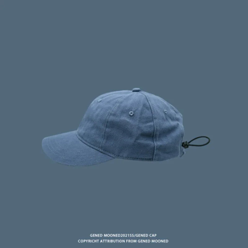 Drawstring Curved Brim Cotton Cap | Unisex Sun Hat