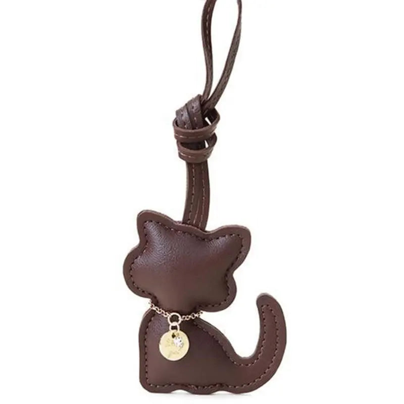 New Little White Rabbit Bags Charm Cute White Pendant Bag Decoration Accessory Handmade Adjustable Cute Bunny Bags Pendant Decor Peaceful Pleasures Health and Wellness Dark Brown Cat
