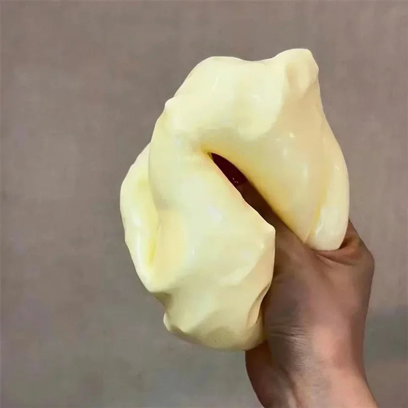 Giant Cheese Cube Squeeze Ball – 7cm TPR Sensory Fidget Toy