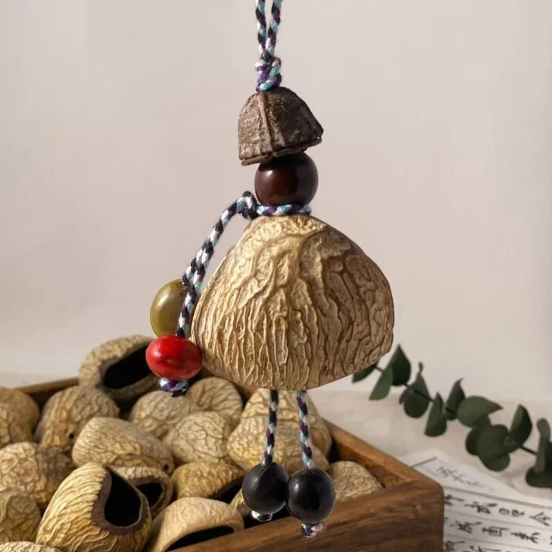 Indonesian Villain Black Fruit Shell Handmade Handbell Bag Trailer