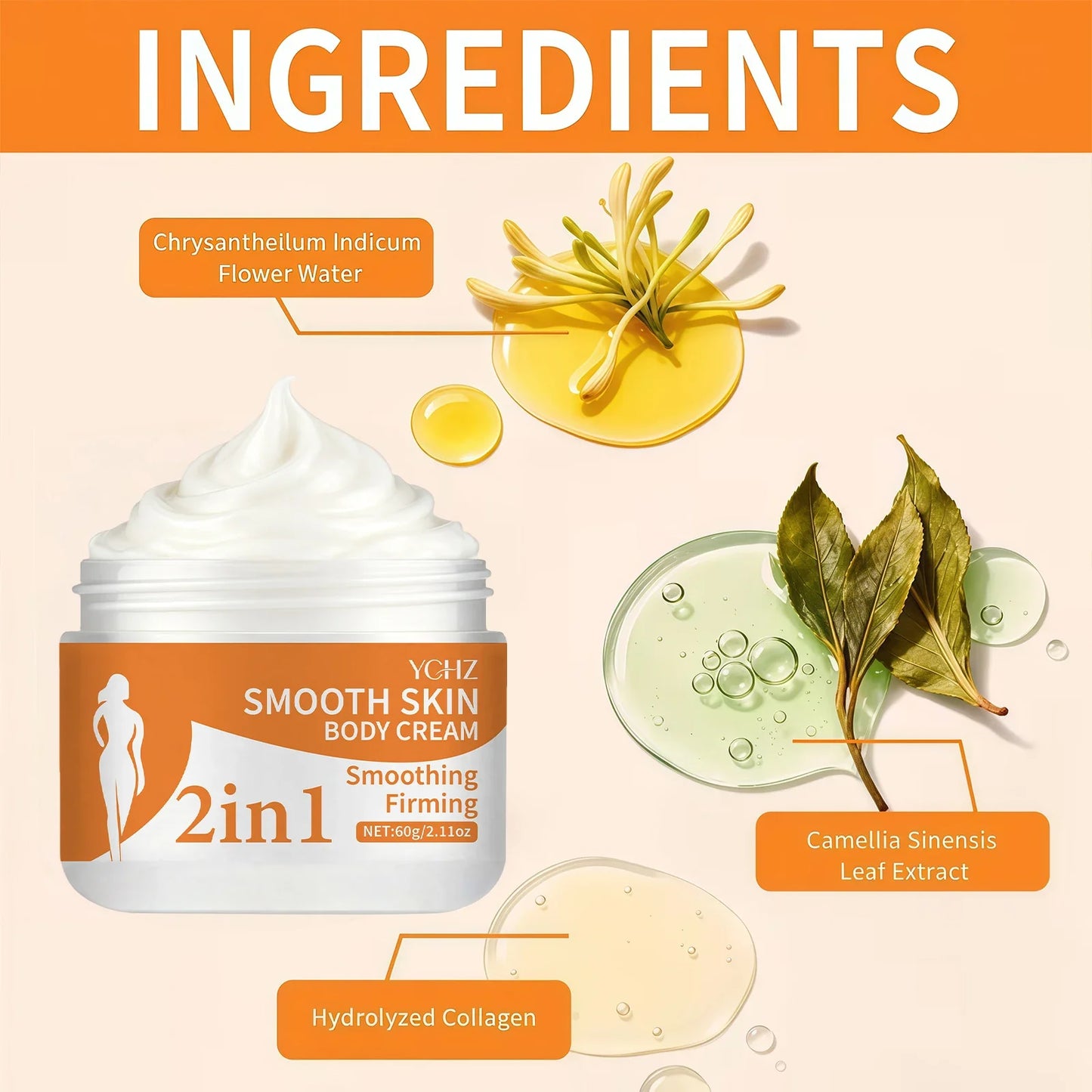 2-in-1 Firming Body Cream | Shea Butter & Plant Extracts 60g