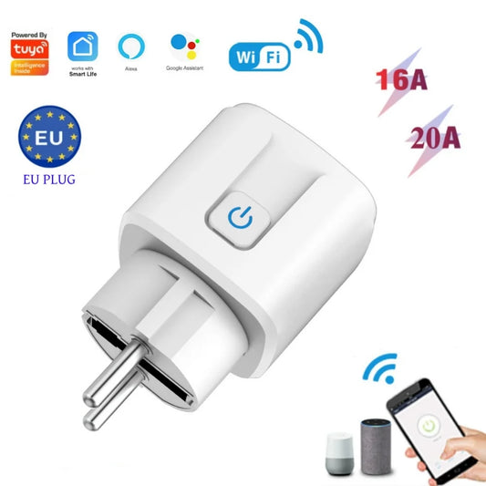 Tuya WiFi Smart Plug 16A/20A | Power Monitor & Timer EU