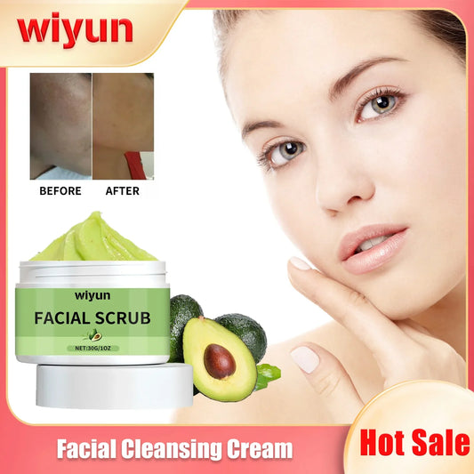 WIYUN Facial Exfoliating Scrub Cream – Brighten & Clarify 30g Facial Exfoliating Scrub Oasis Select