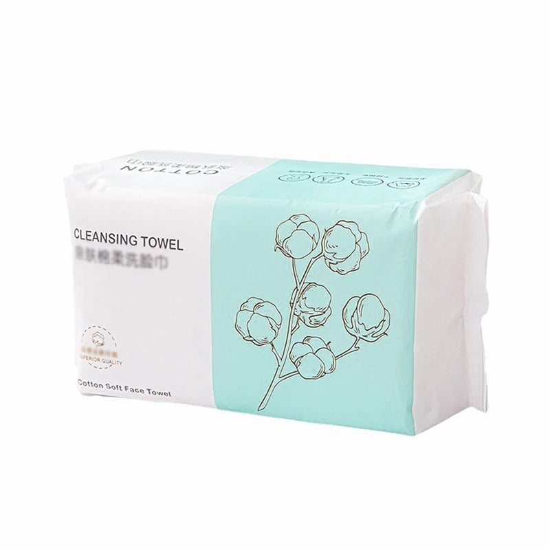 100 Pumps Thickened Disposable Face Towel 100Cotton Soft Fabric Travel Cleansing Dry Wet Makeup Remover Pearl Cotton Reusable Peaceful Pleasures Health and Wellness