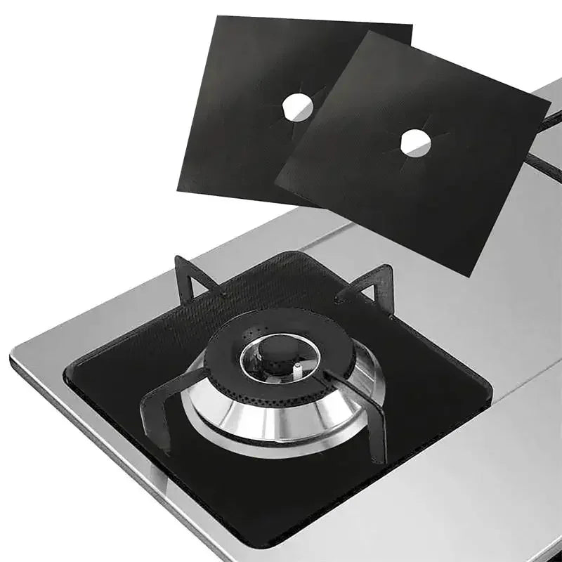 4-Pack Reusable Gas Stove Burner Covers – PTFE Stovetop Mats Stove Burner Covers Peaceful Pleasures Health and Wellness