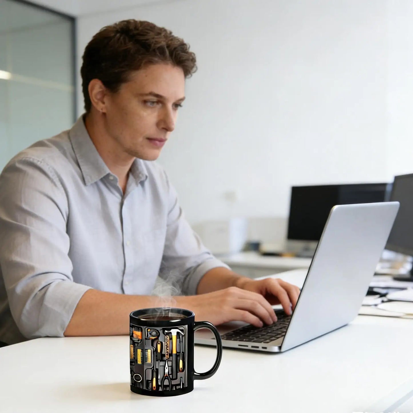 Mechanic Toolbox Coffee Mug | C-Handle Ceramic Cup 11oz Gift