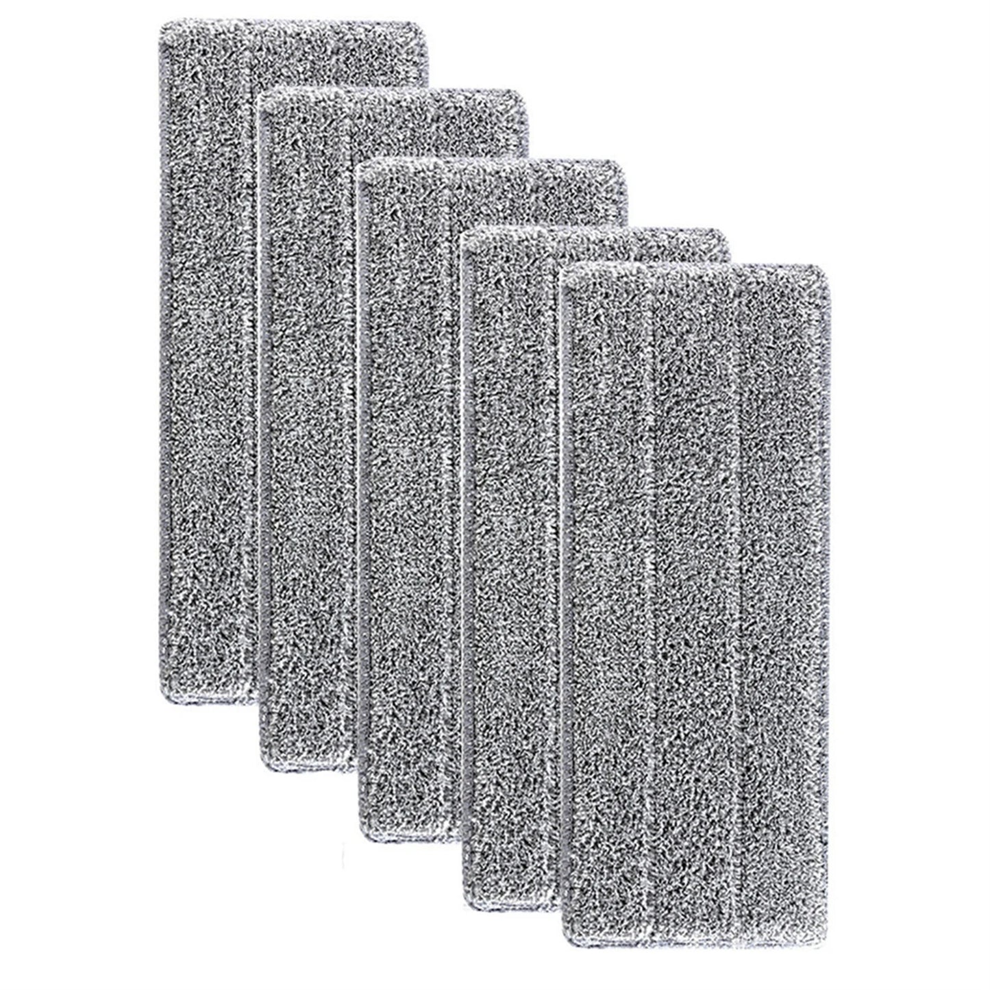 Replace Mop Head Microfiber Replacement Head Floor Cleaning Cloth Pads Flat Squeeze Hand Free Wringing Tools for Home, Kitchen Peaceful Pleasures Health and Wellness 5pcs