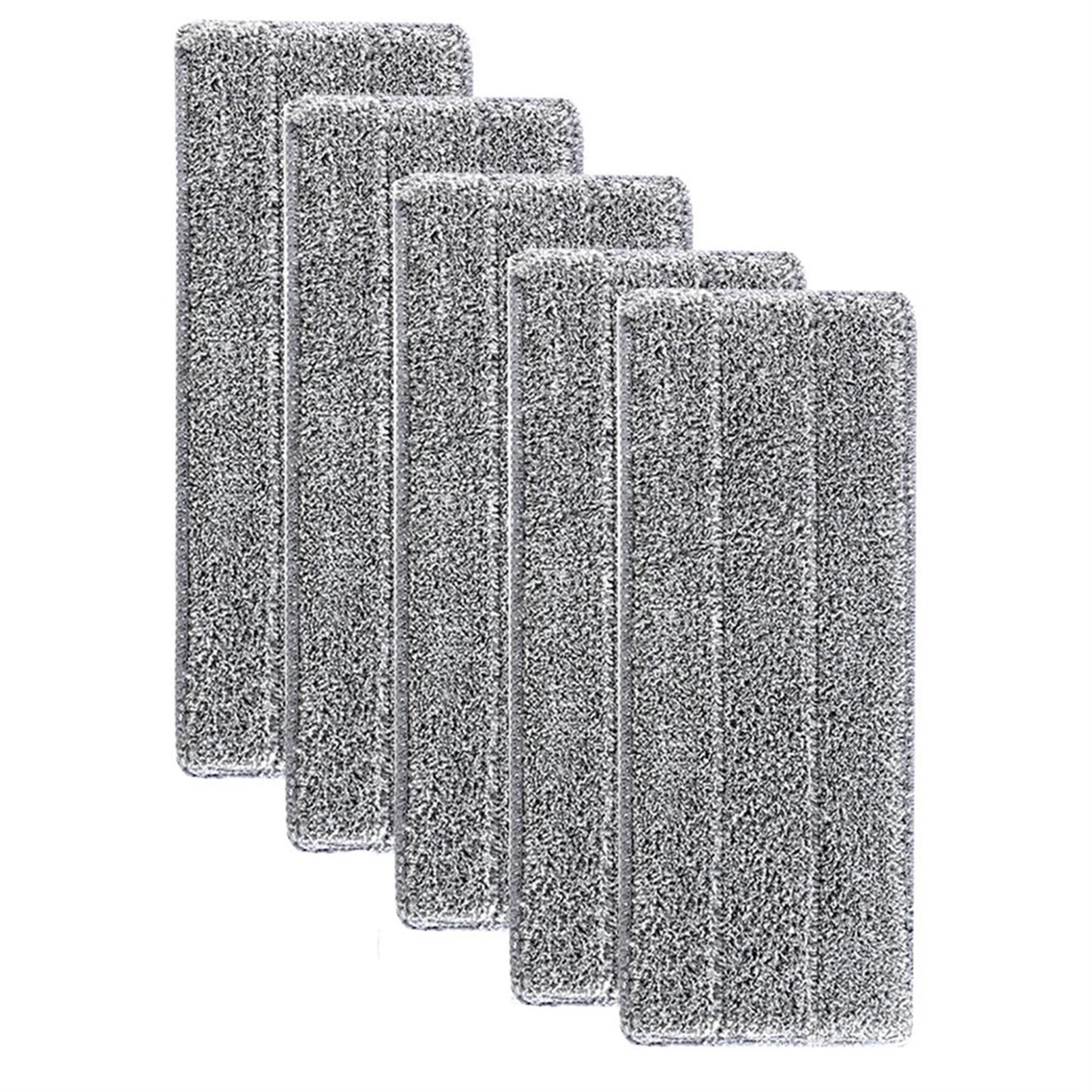 Replace Mop Head Microfiber Replacement Head Floor Cleaning Cloth Pads Flat Squeeze Hand Free Wringing Tools for Home, Kitchen Peaceful Pleasures Health and Wellness 5pcs