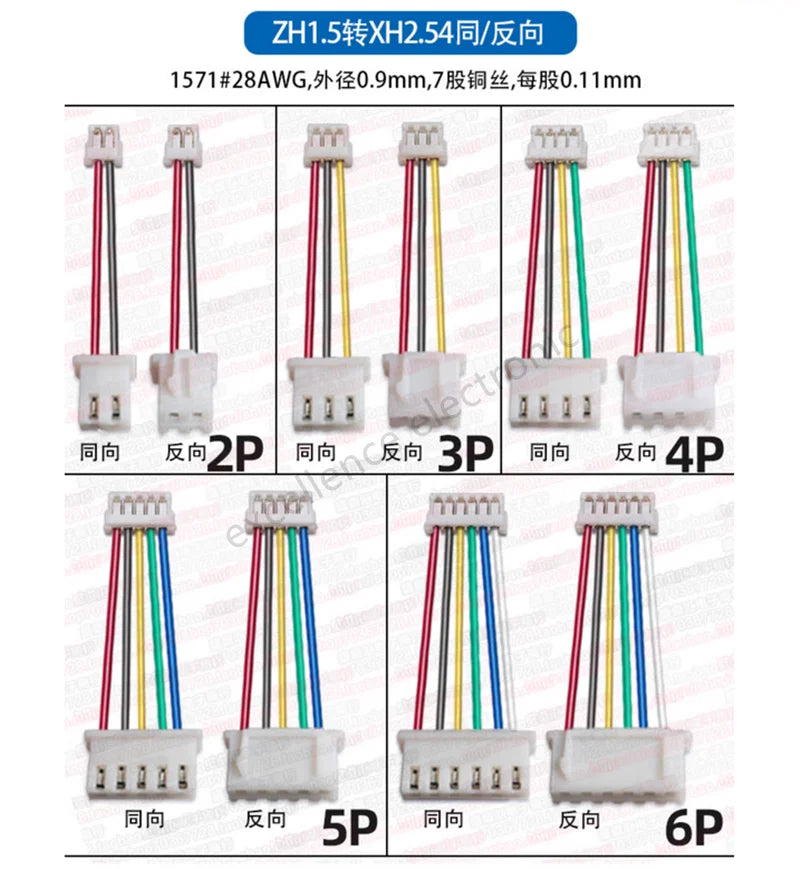5Pcs SH1.0 JST1.25 ZH1.5 To PH2.0 To XH2.54 Adapter Conversion Terminal Wire Connecting Line Cable 2P 3P 4P 5P 6P Peaceful Pleasures Health and Wellness