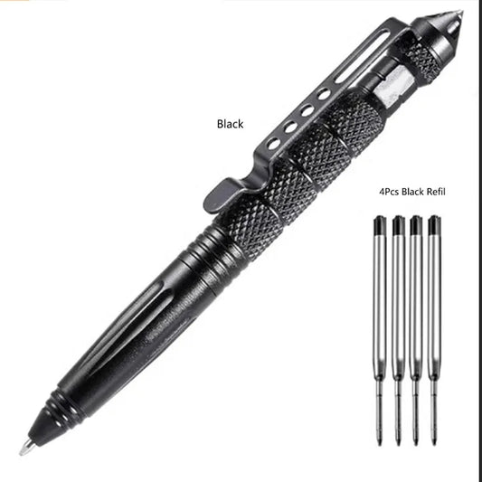 Outdoor Self-defense B2 Tungsten Steel Head Tactical Defense Pen Replace The Ink Cartridge for Outdoor Window-breaking Survival Peaceful Pleasures Health and Wellness