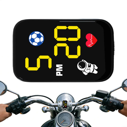 Waterproof Mini Motorcycle Dashboard Clock with LED Display Motorcycle Dashboard Clock Peaceful Pleasures Health and Wellness