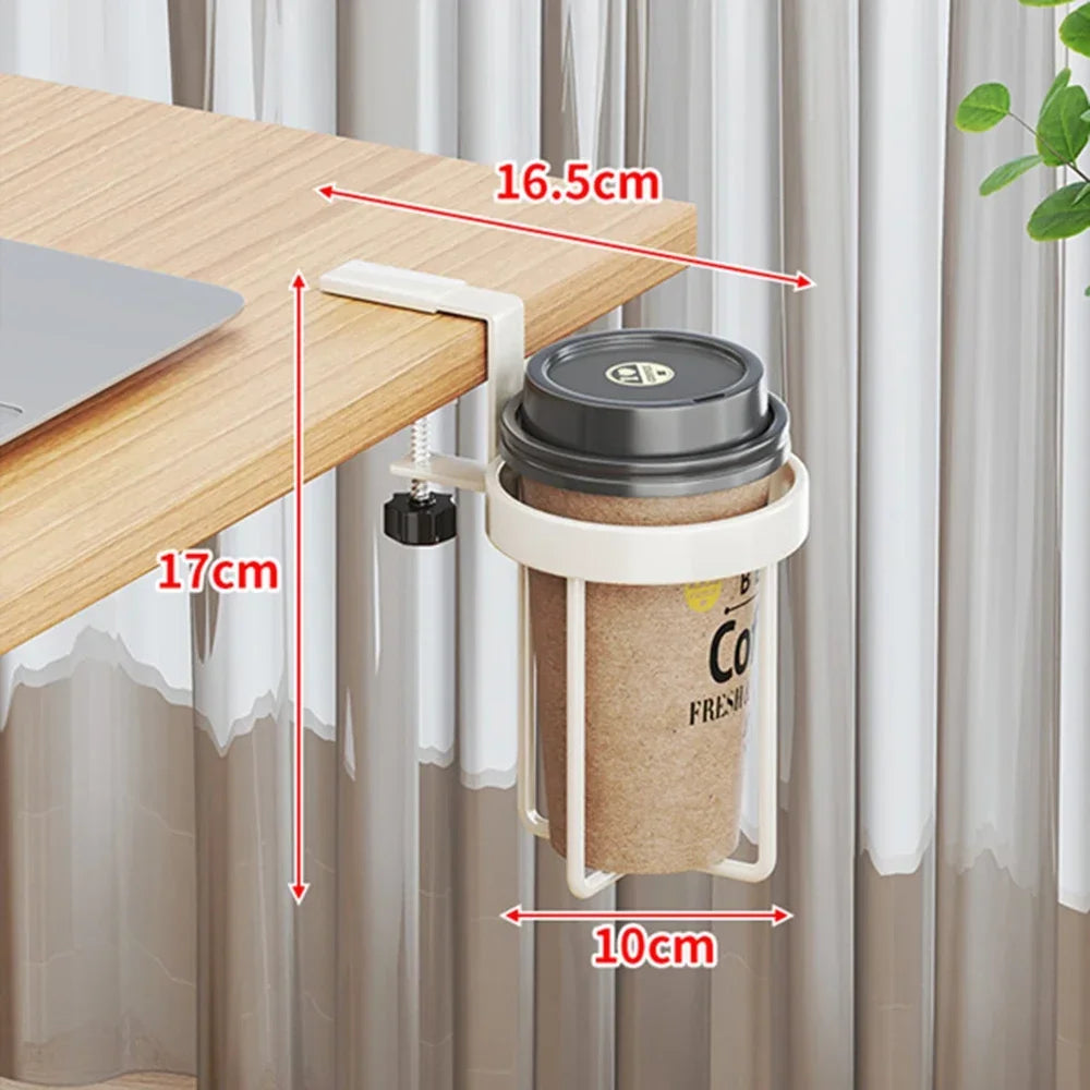 Wall Mount Mug Holder – Adjustable Metal Coffee Cup Rack