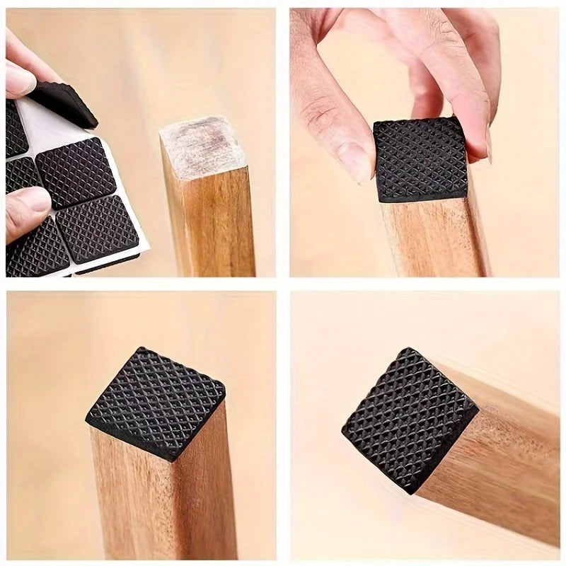 30pcs black thick table and chair foot pads, scratch resistant, silent, table and chair foot pads, self-adhesive sofa furniture Peaceful Pleasures Health and Wellness