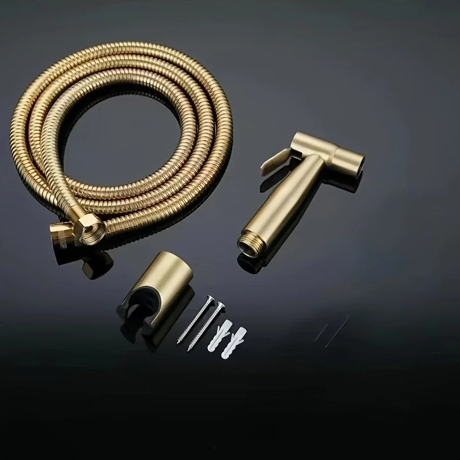 Gold 3-Piece Bidet Spray Set | Stainless Steel Bathroom Kit