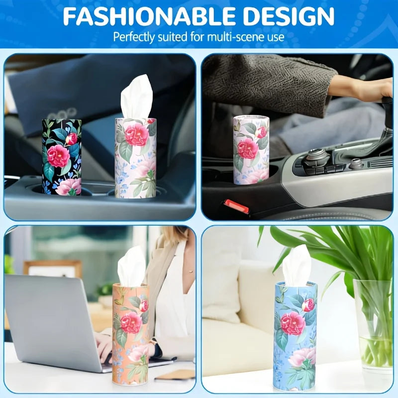 Cylindrical Tissue Tubes 4-Roll Set | Car, Party & Home Use