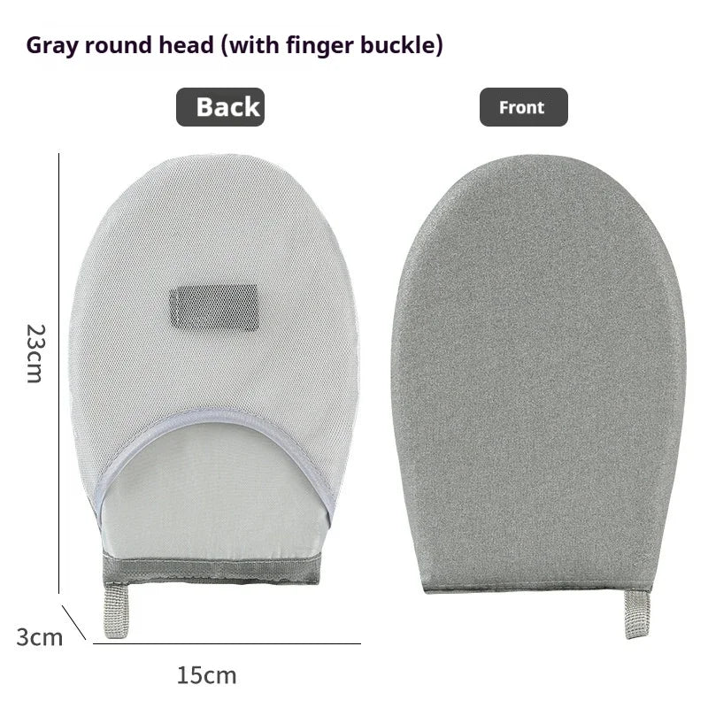 1Pc Fabric Handheld Ironing Board Ironing Board Small Home Ironing Gloves Anti Ironing Household Insulated Handheld Ironing Tray Peaceful Pleasures Health and Wellness round head