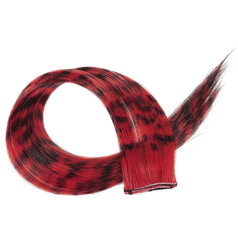 Girls Clip-On Wig Hairpiece – Stripe & Leopard Print, 18 in