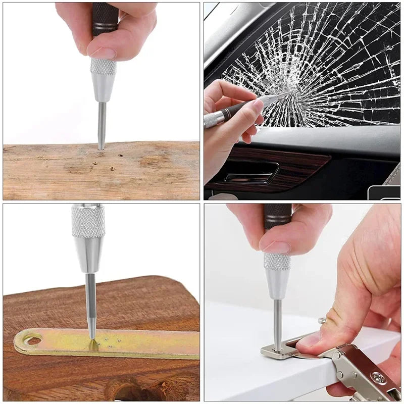 Spring Automatic Center Punch Locator Glass Striker Window Breaker