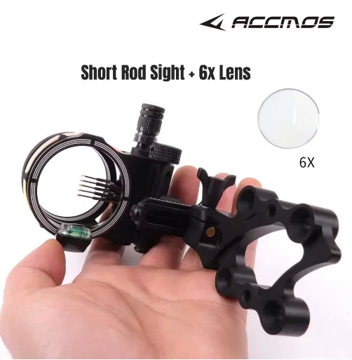 Compound Bow 5-Pin Archery Sight 2x 4x 6x 8x Magnification Optional