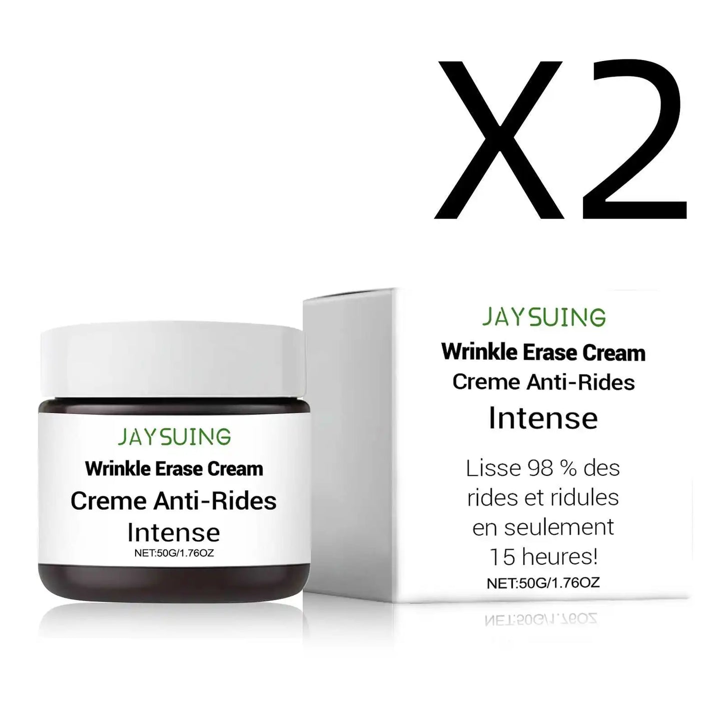 Hyaluronic Acid Face Cream Improve Fine Lines Anti-Ageing Firming Lifting Skin Remove Dullness Moisturizing Care Facial Cream Peaceful Pleasures Health and Wellness 2X50g