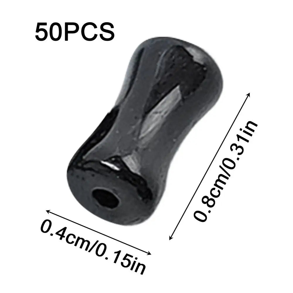 50pcs 8mm Black Bamboo Glass Spacer Beads for DIY Jewelry Making Glass Spacer Beads Peaceful Pleasures Health and Wellness Black