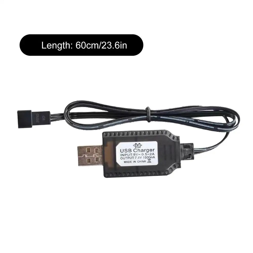 USB Lithium Battery Charger 7.4V 1000mA Fast Charging Cable RC Airplane Lithium Battery SM-2P SM-3P SM-4P Drone Battery Charge Peaceful Pleasures Health and Wellness SM3P