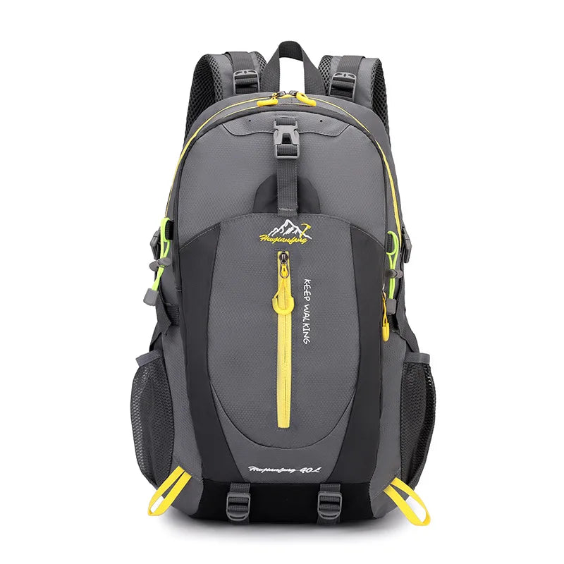 Outdoor hiking backpack waterproof trekking camping rucksack men's casual travel bag new sports backpack Peaceful Pleasures Health and Wellness grey