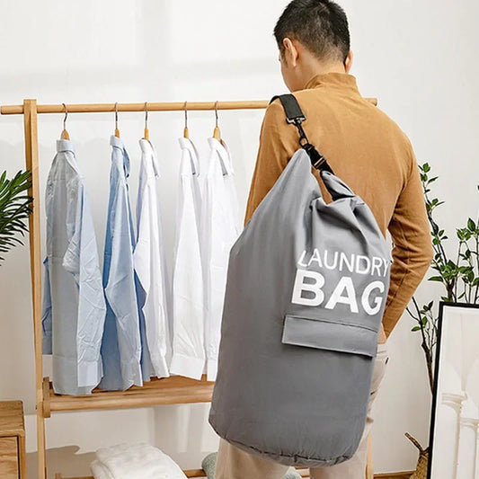71L Laundry Backpack Bag with Straps, Pocket & Hamper Laundry Backpack Bag Peaceful Pleasures Health and Wellness